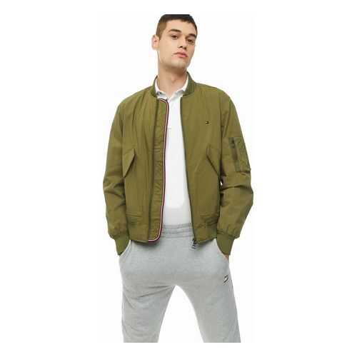 Бомбер мужской Tommy Hilfiger MW0MW12223 MSU moss green зеленый XXL в Бифри