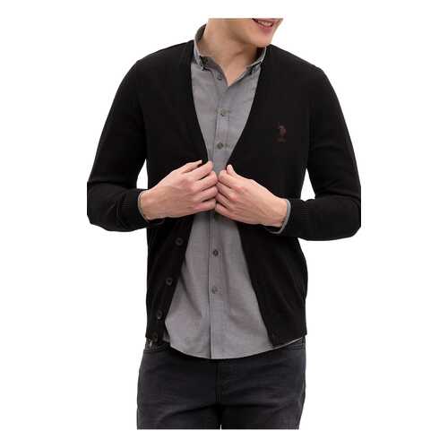 Кардиган мужской U.S. POLO Assn. G081SZ0TH0TBH01-BSK9 черный XL в Бифри
